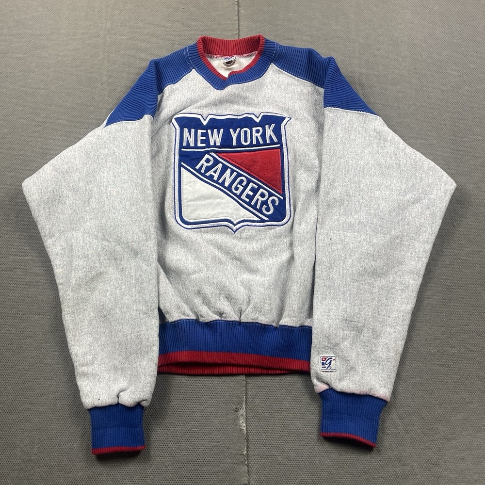 Vintage New York Rangers Sweater Mens Large The‎ Game Patch Colorblock 90s USA